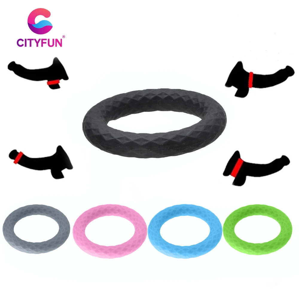 

CITYFUN Male Penis Rings Delay Ejaculation Soft Silicone Semen Lock Cock Ring Lasting Erection Adult Sex Toys For Men Couples 18