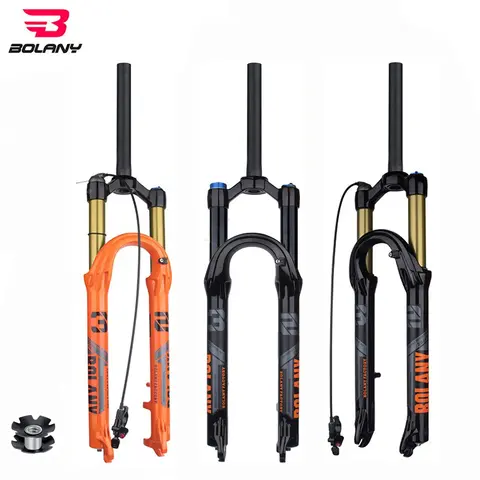 bolany Mountain Bike Fork 27.5/29 inch bike suspension MTB Air Suspension fork shock absorbing fork Downhill suspension fork