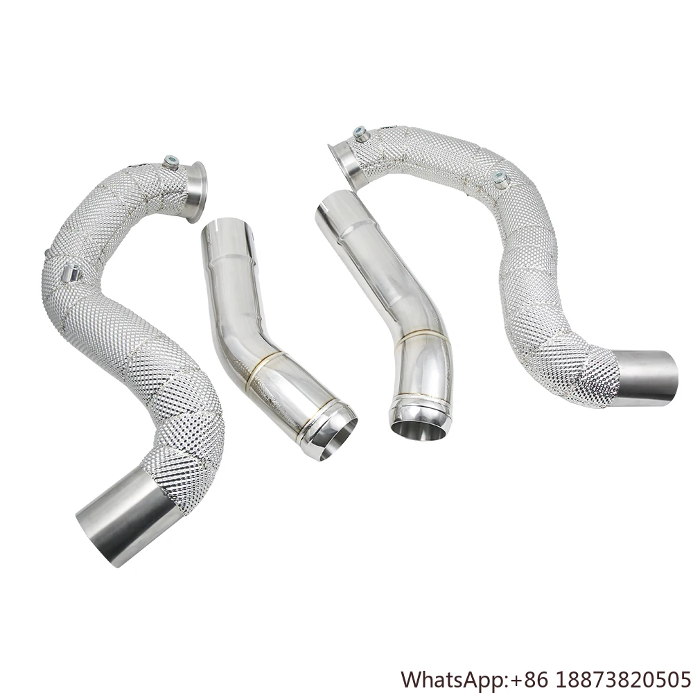 KYOSTAR Racing Downpipe Exhaust For 2015-2023 Mercedes Benz C63 C63S W205 V8 4.0TT M177 AMG Downpipes Test Pipe