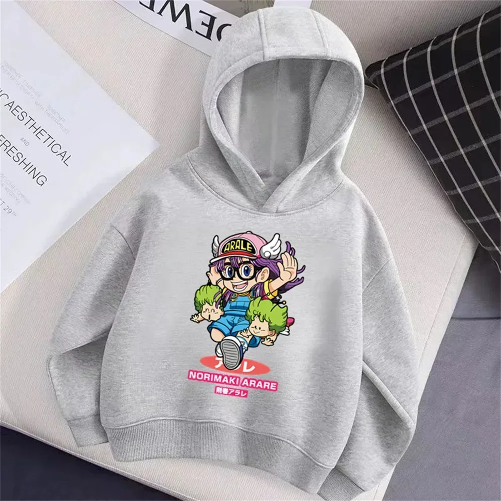 

Naughty Arale girl printed children's hooded casual boy and girl anime cute hoodie
