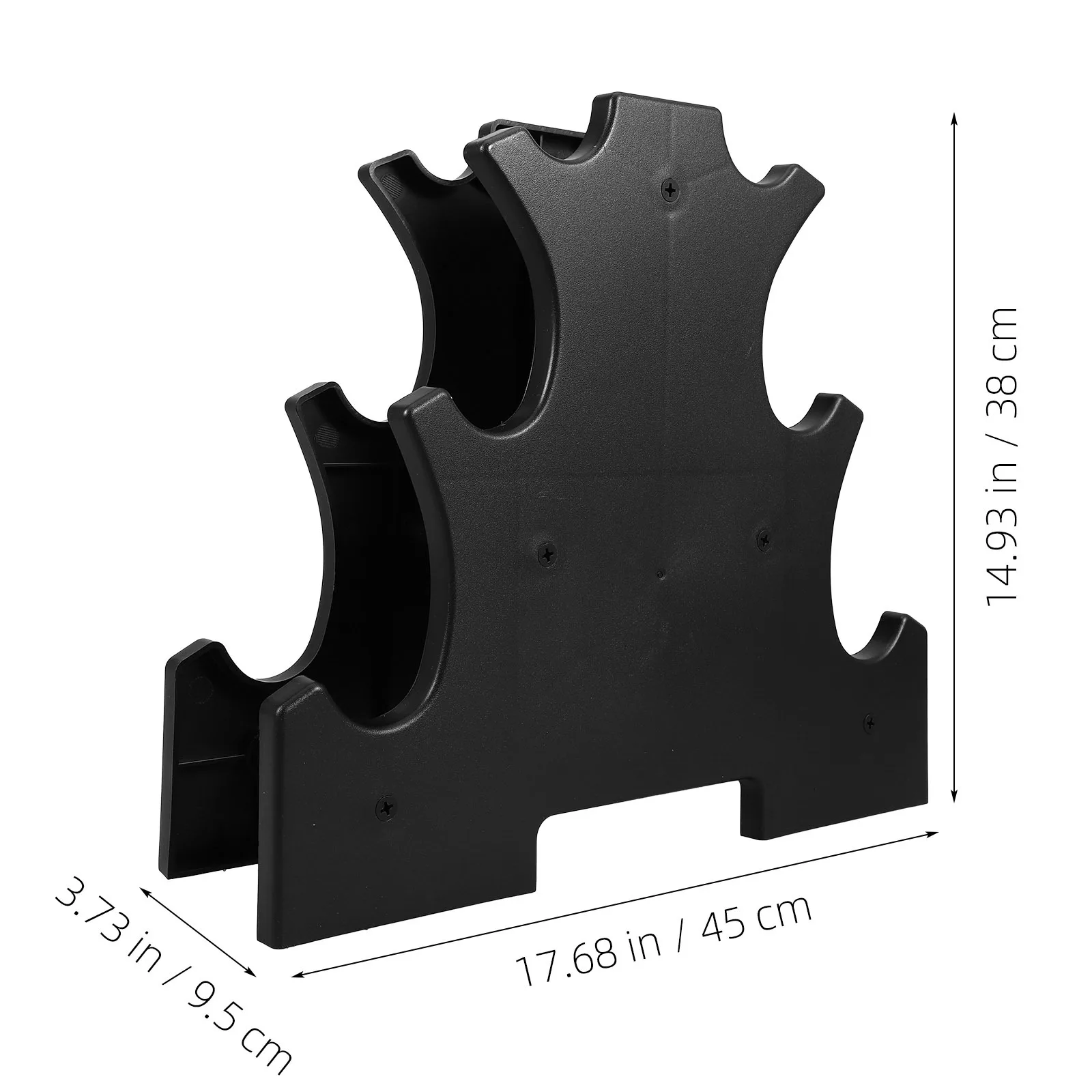 3-Tier الدمبل رف البلاستيك الوزن حامل الدمبل التخزين المنظم الطابق قوس للمنزل الصالة الرياضية معدات تدريب القوة #3