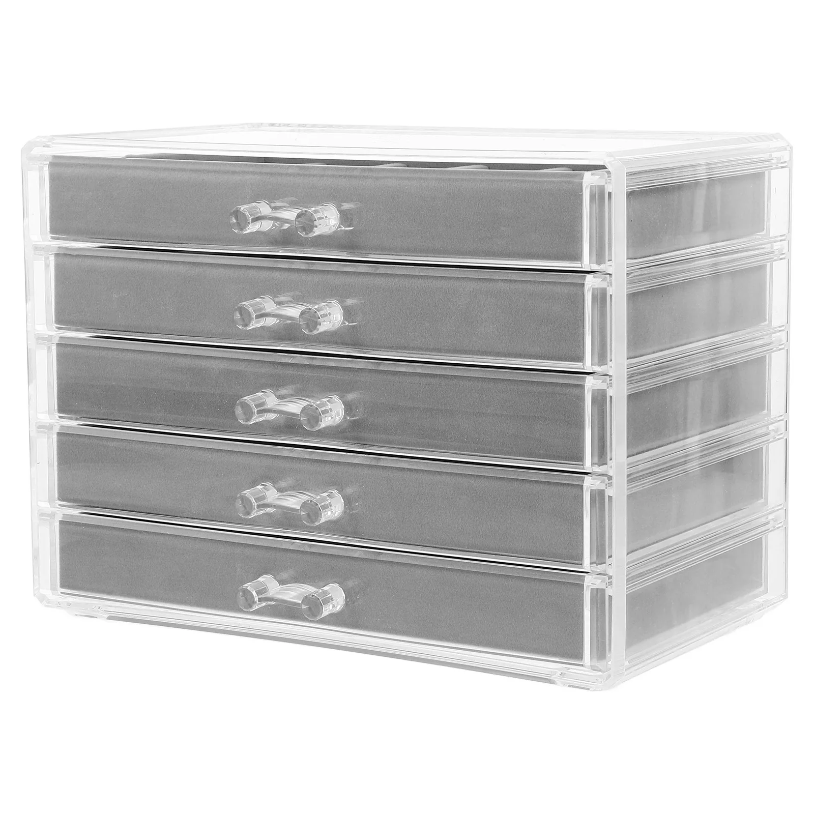 

Acrylic Jewelry Box Acrylic Rock Collection Display Case Multilayer Organizer Necklace Earring Ring Display Case Holder