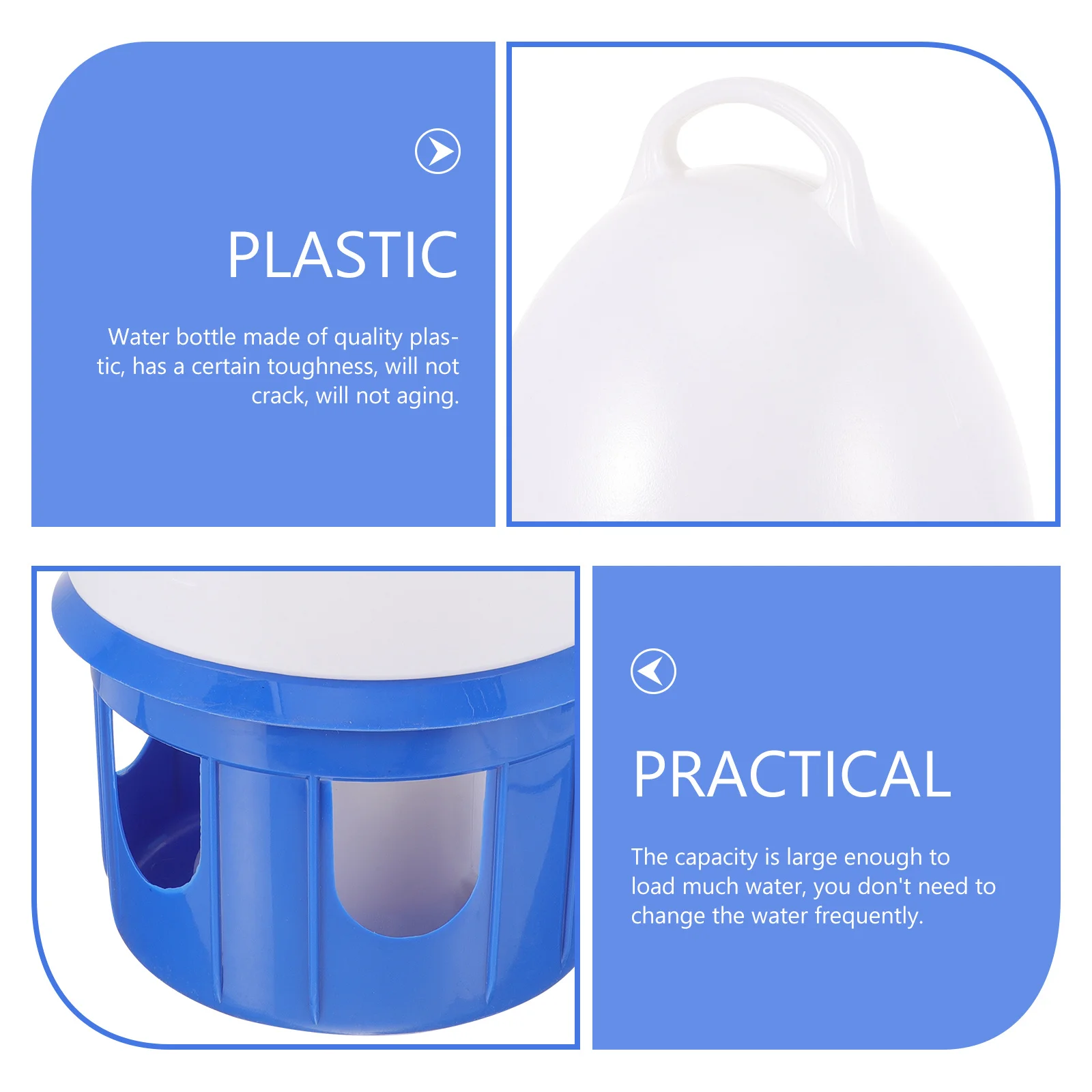 

Pet Bird Water Container Premium Material Round Smooth Removable Detachable Cage Feeder Bird Water Dispenser Pigeon Feeders