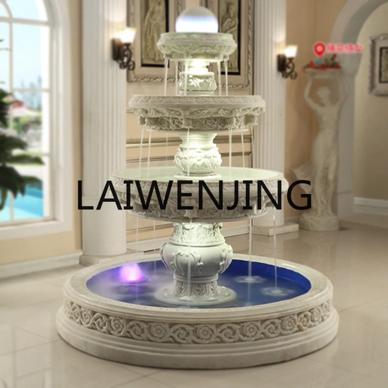 RWJ European Style Water Fountain Fish Pond Landing Fortune Fengshui Ball Spray Pond Landscape