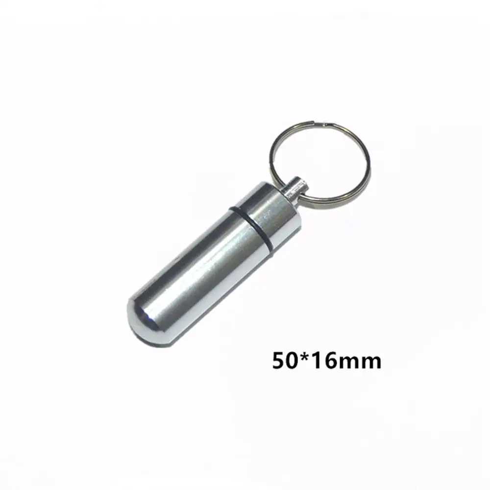 

Waterproof 1Pc Pill Case Pill Bottle Medicine Storage Aluminum Alloy Pill Container Organizer Box Medicine Case Pill Box