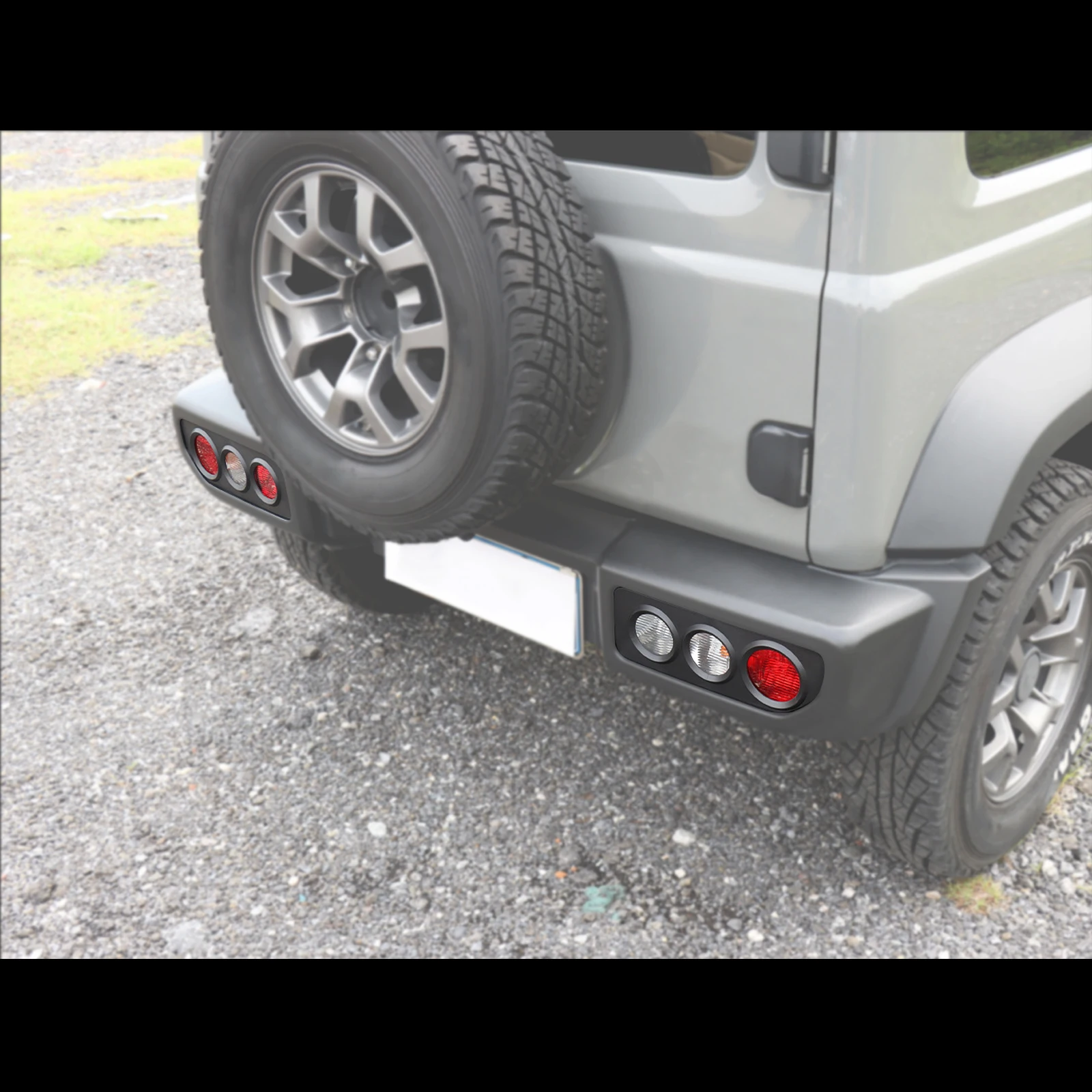 Rücklichtschutz-Abdeckung für Suzuki Jimny 2019-2026 JB64 JB74 Rücklichtschutz Schwarz Auto-Lampen-Tuning-Zubehör ABS – Detail 6