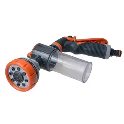 Foam Spray Hose Nozzle Foam Sprayer Garden Hose Nozzle With Dispenser Bottle 8 Adjustable Watering Patterns Water Guns With