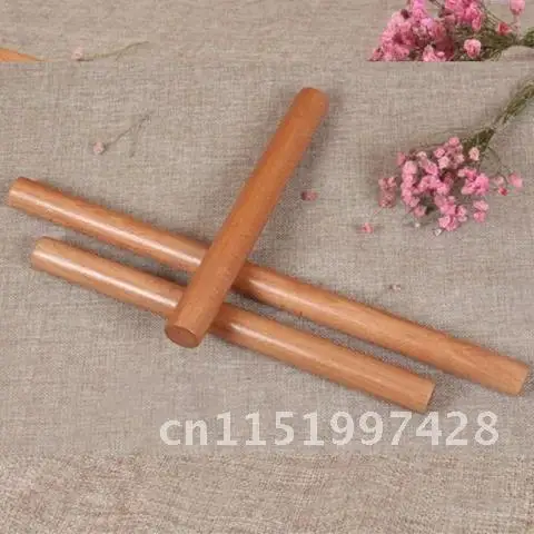 Solid Wood Rolling Pin Multifunction Cooking Tools Portable Dough Roller for Fondant Cake Decoration Size 4