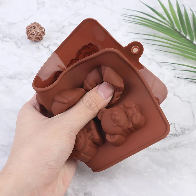 Animal Silicone Molds Hippo Lion Bear Shape Chocolate Soap Cake Decorating DIY Kitchenware Bakeware Ice Mold Baking Tools