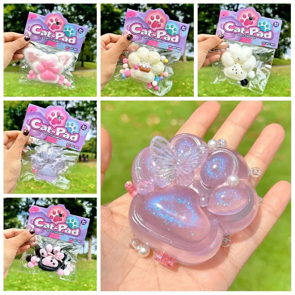 

Sensory Toys TPR Cat Paw Slow Rebound Toy Transparent Pearl Squeeze Cat Paw Lovely Creative Cat Claw Pinch Toy Kids Gifts