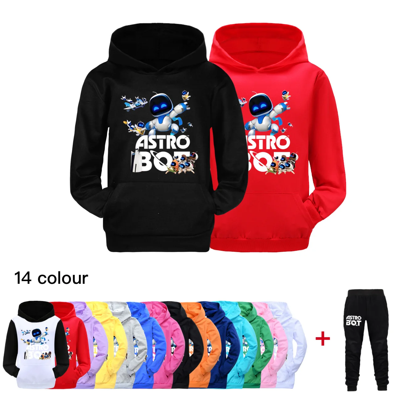 

Ps5 Game Astro Bot Clothes Kids Astrobot Hoodie Boys Fashion Sweatshirts Pants 2pcs Set Toddler Girls Outfits Children's Sets