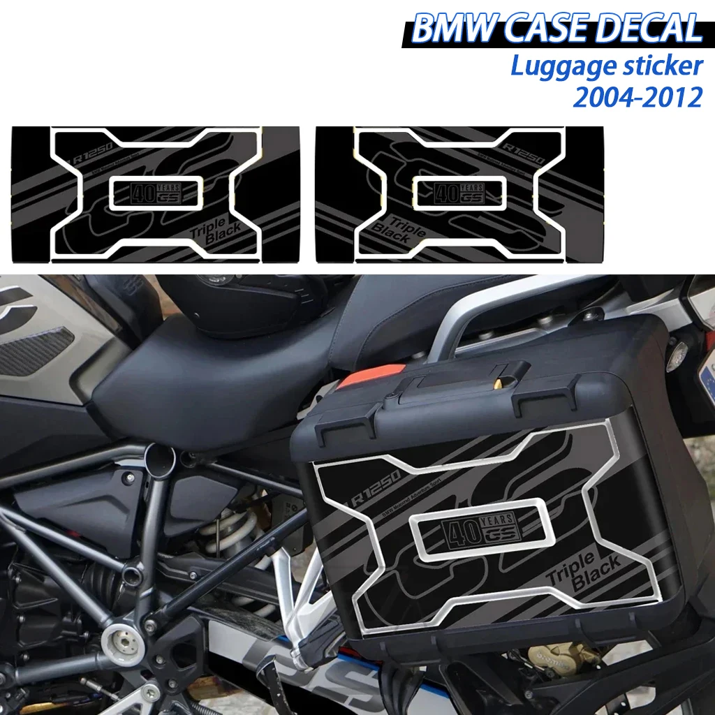 

For 2004-2012 BMW Vario Case 40 GS R1250GS Triple Black Motorcycle Modification Pattern Stickers Side Box Stickers Kit