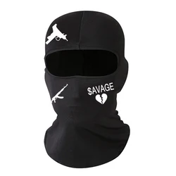 Outdoor cycling windproof, sun proof, breathable neck protection, hot stamping printed ice silk headgear, milk silk ski mask