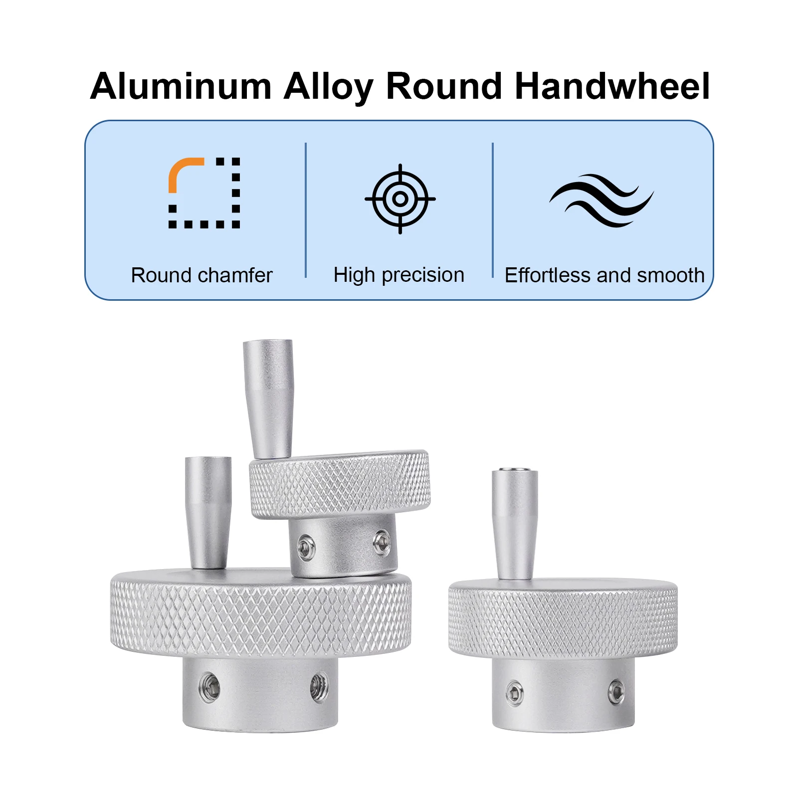 Aluminium-Legierung Mini-Handrad 30/40/50mm Drehgriff Geprägtes Schrittmotor-Positionierhandrad für CNC 3D-Druckerteile