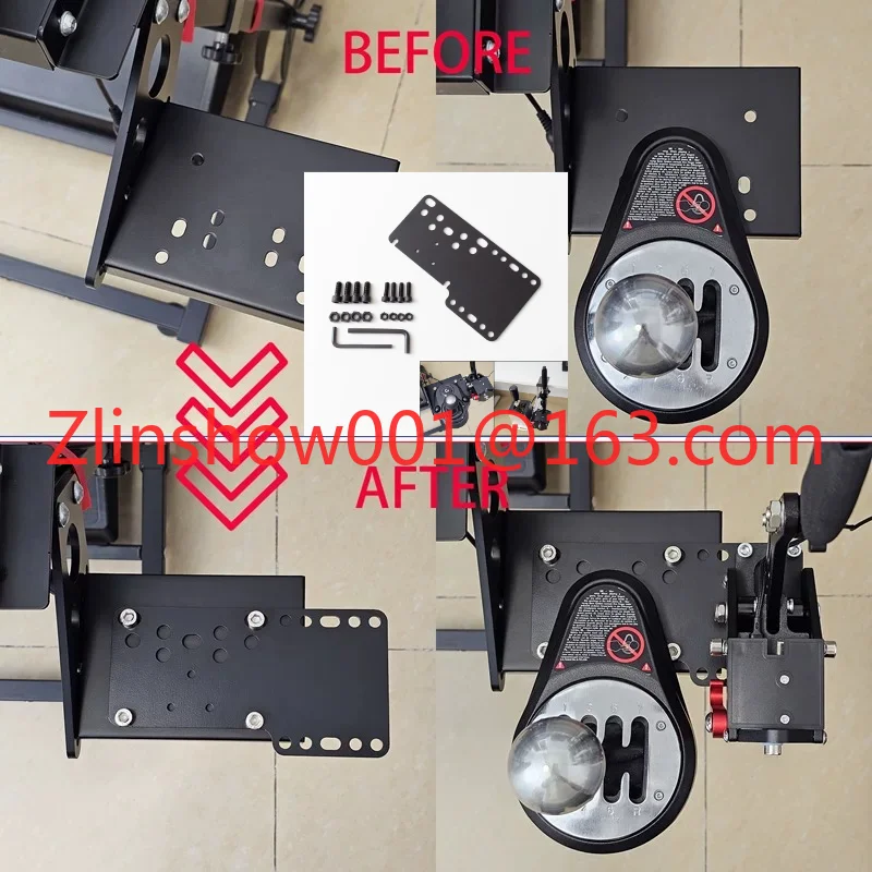 Racing game emulator handbrake gear adapter board desktop bracket folding frame seat accessories metal conversion board