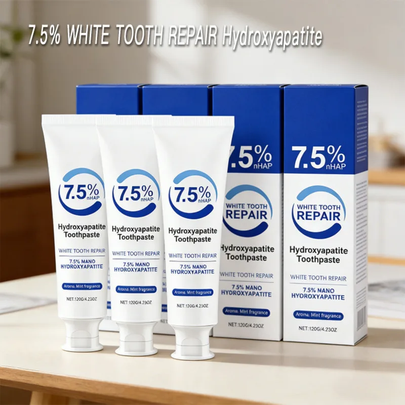 Dental 7.5% Nano Hydroxyapatite Toothpaste Mint Flavor Enamel Repair Teeth Whitening Fresh Breath Sensitive Care 120g/Pcs
