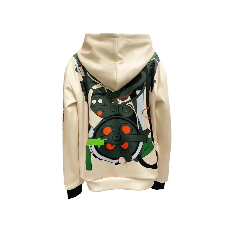 SN55Anime 2019 الرجال Ghostbusters تأثيري حلي Ghostbusters الخريف الرجال والنساء أنيمي ثلاثية الأبعاد الطباعة جاكيت زيبرا مقنعين s$@1w