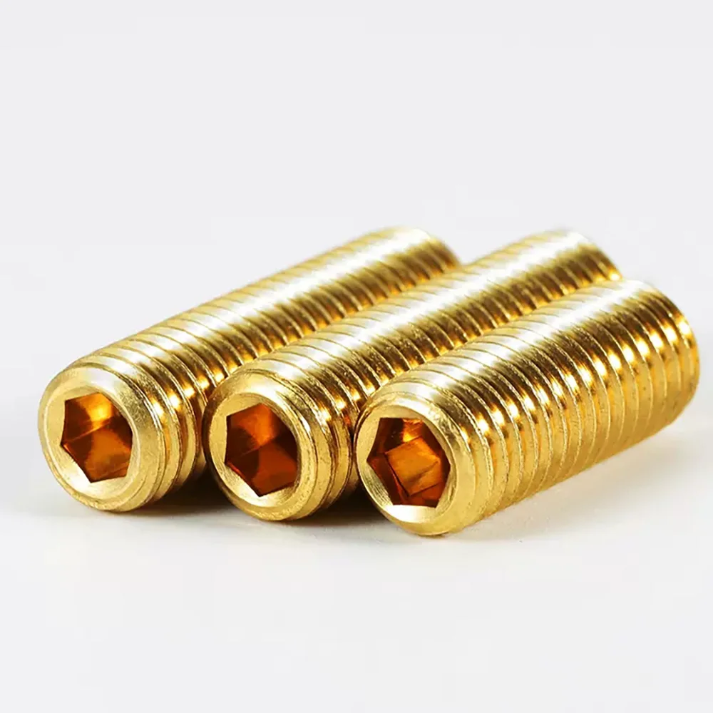 M2 M2.5 M3 M4 M5 M6 M8 M10 M12 With Concave End Copper Set Screws Brass Hex Socket Screw Headless Machine Rice Tight Top Bolt