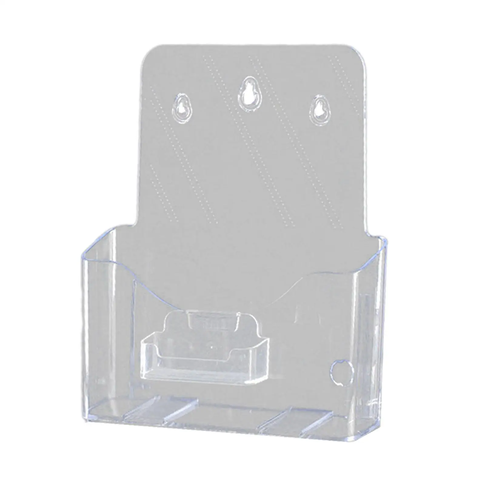 Desk or Wall Acrylic Menu Holder for Brochure and Flyer Display Stand Clear Pamphlet Rack with Card Organizer for Office Hotel