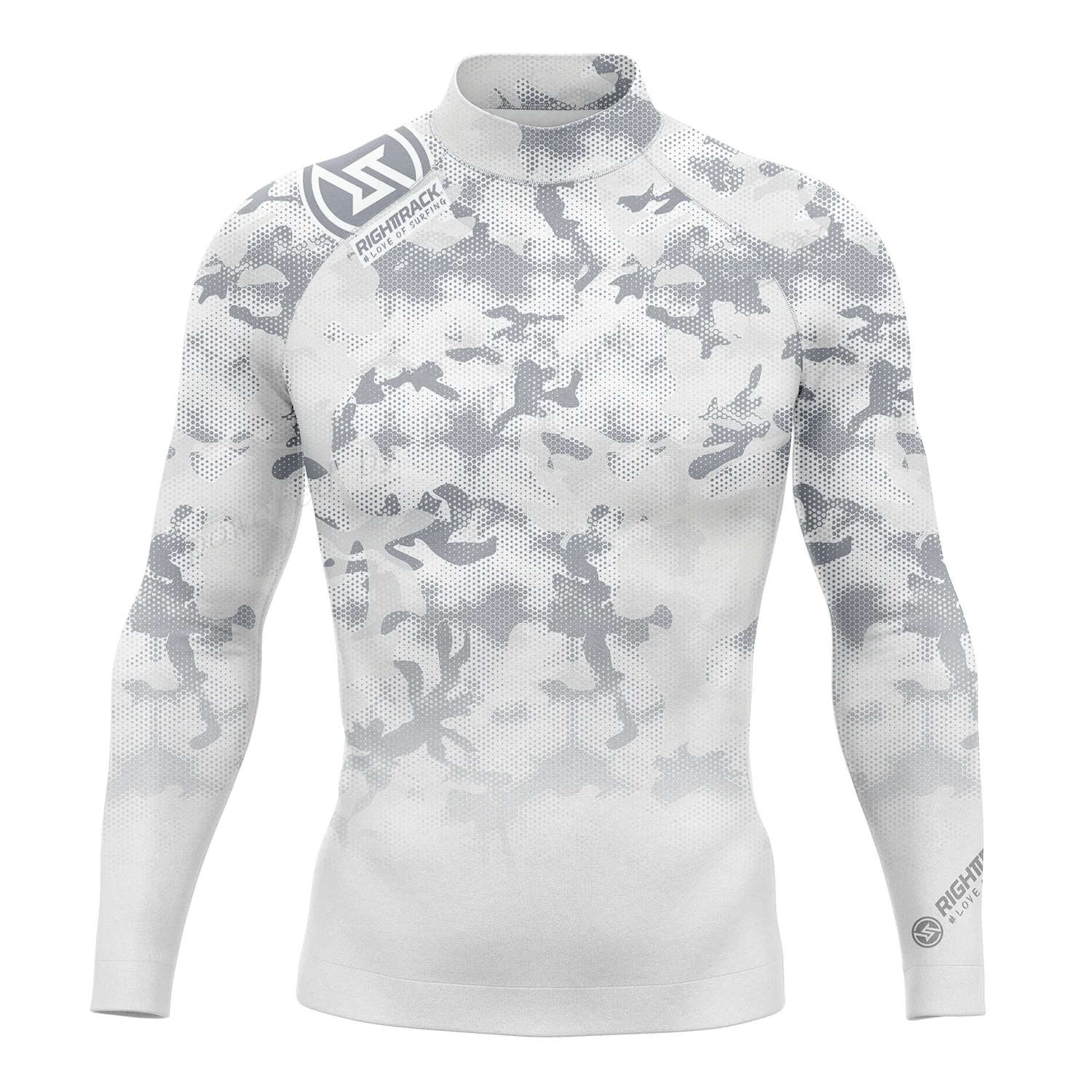 HotSale Men's Surfing Shirt Camouflage Lycra Rashguard RIGHTTRACK For Surf Sportswear Beach UV Swimwear UPF50+ Clothes