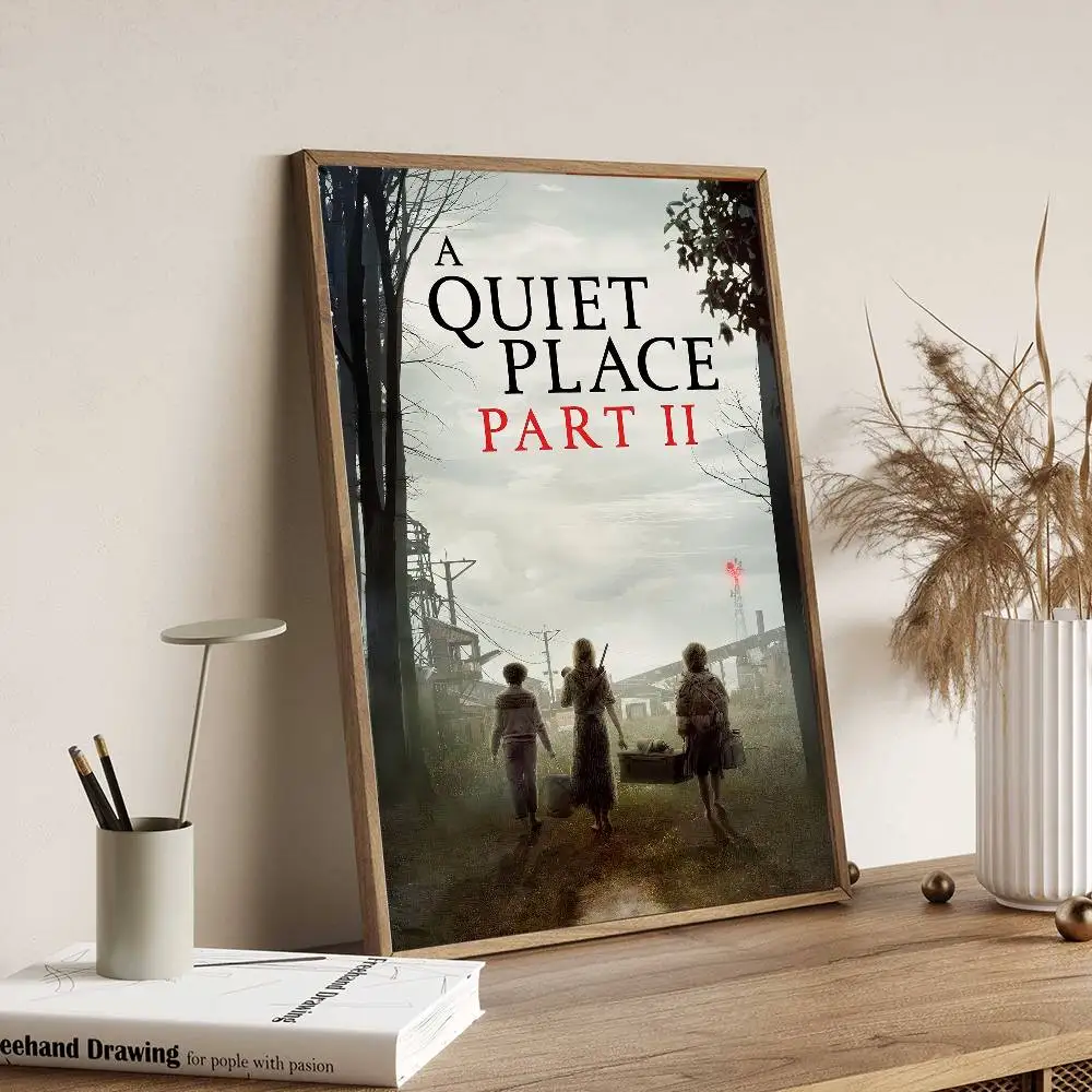 ملصقات كلاسيكية عتيقة من فيلم Q-Quiet P-Place عالية الجودة ملصقات جدارية فنية كلاسيكية لتزيين جدران غرفة المنزل
