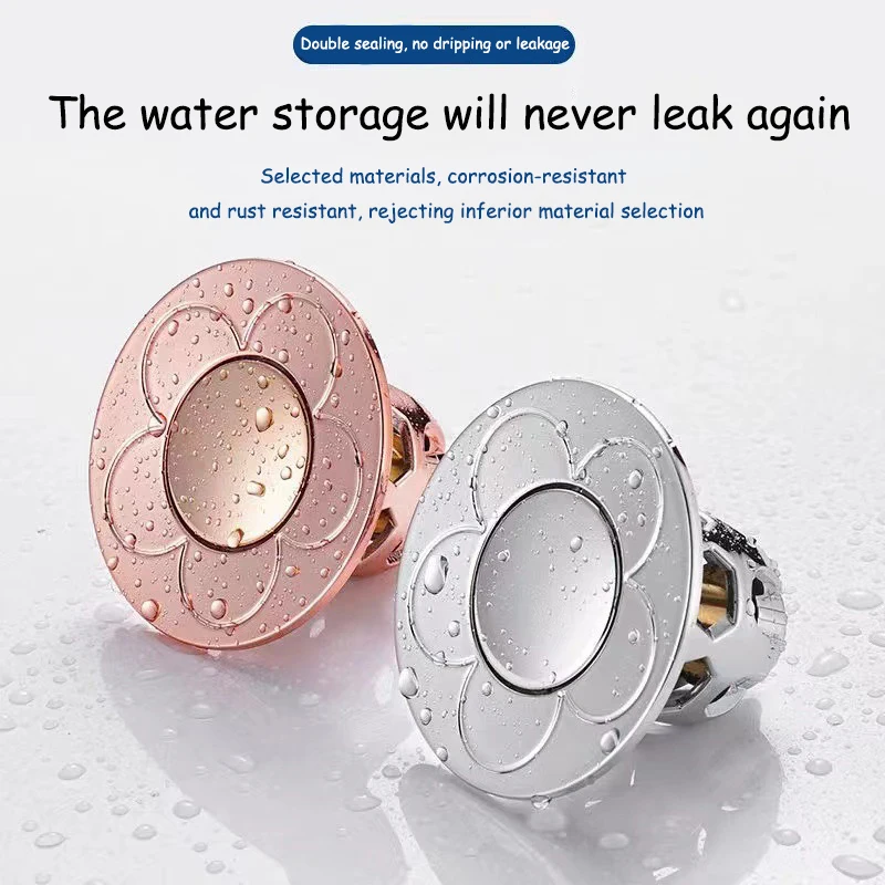 Stainless Steel Pop-up Drain Filter Rebound Core Sink Filter Bathtub Plug Sink Drain Accessories Kitchen Bathroom Tool