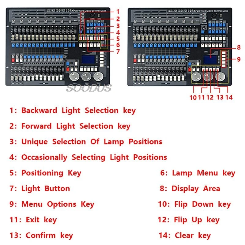 Consola DMX1024 Channel Pro, controlador Dmx, consola de iluminación de escenario más equipo de consola de iluminación para DJ Club, luz con cabezal móvil