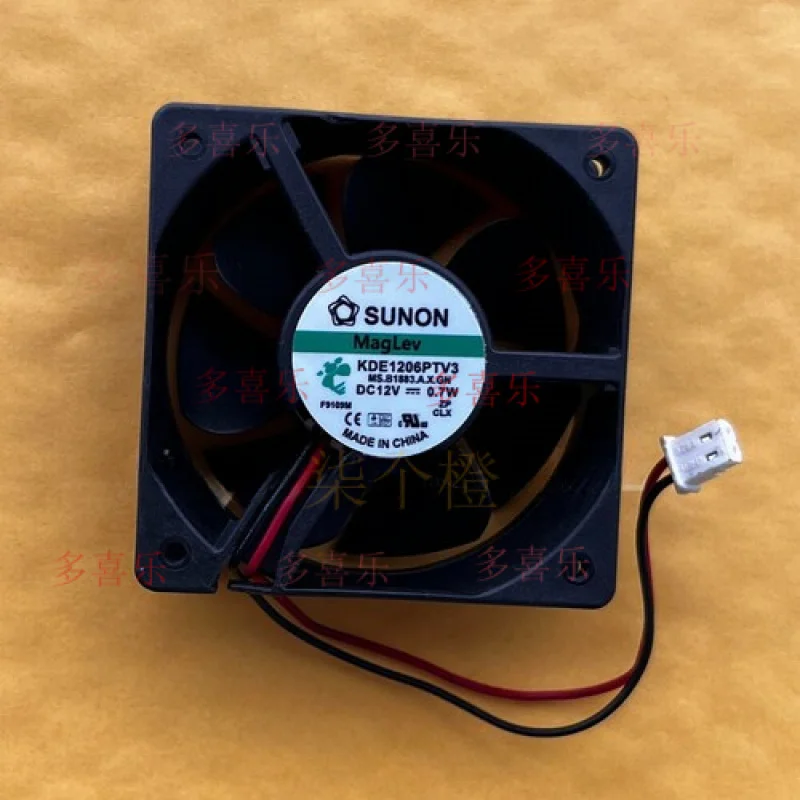 EE  for SUNON KDE1206PTV3 6025 12V 0.7W 6CM 60mm 2-wire ultra-quiet fan