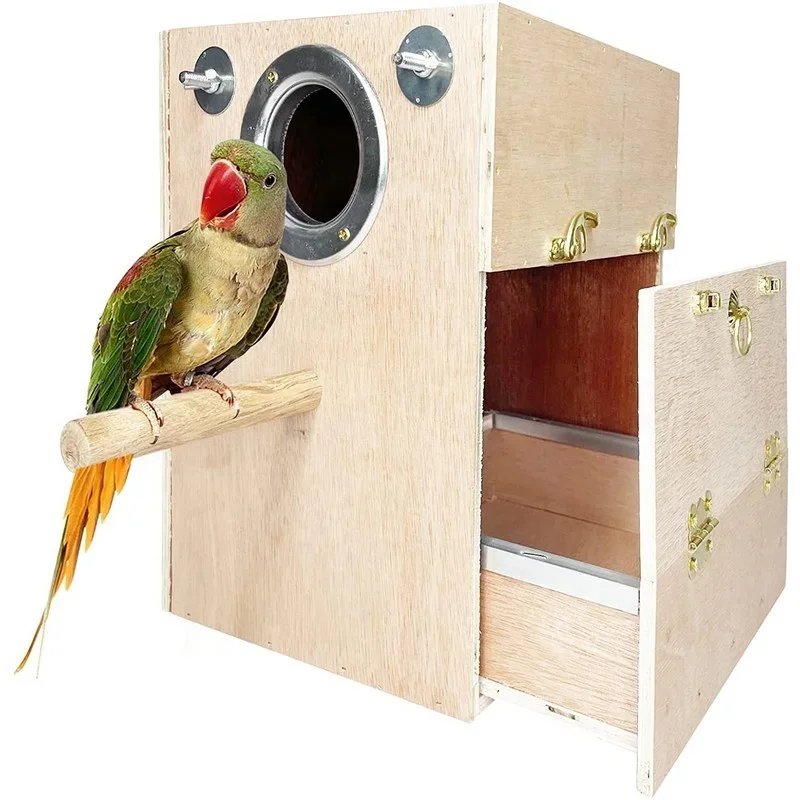 Breeding Nest Parrots Mating House Wood Bird Aviary Budgie Cage parrot cage