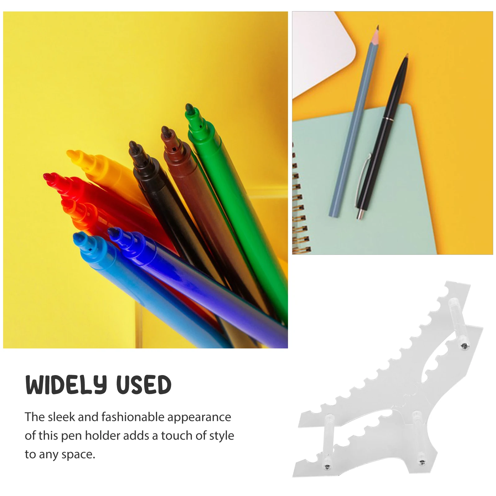 

Penholder Organizer Desk Pencil Display and Stationery Storage Rack Desktop Transparent Office Holders