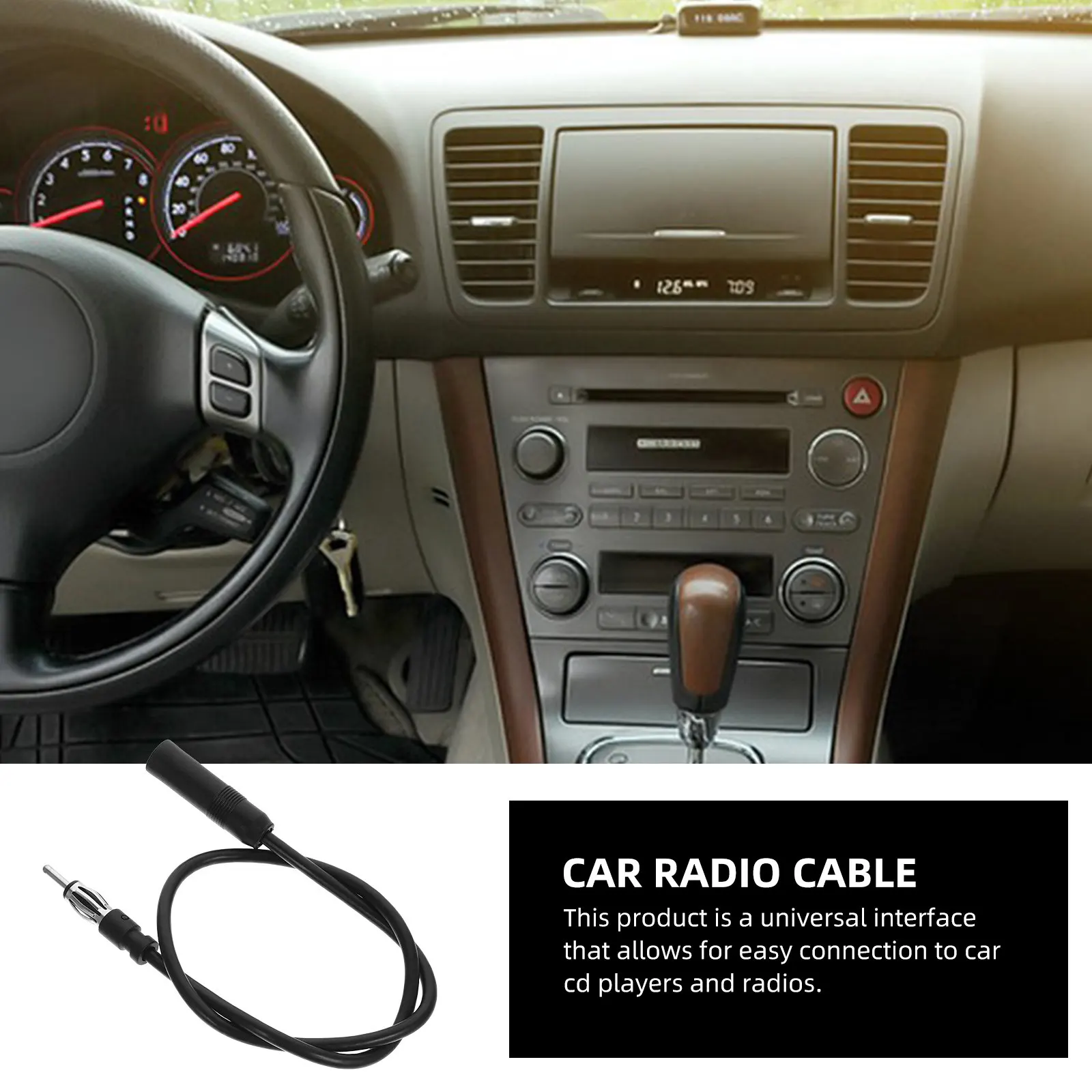 Universal Car Cd Player Am Fm Radio Antenna Connecting Line Male Female Extension Cable Long Length for Car Stereo