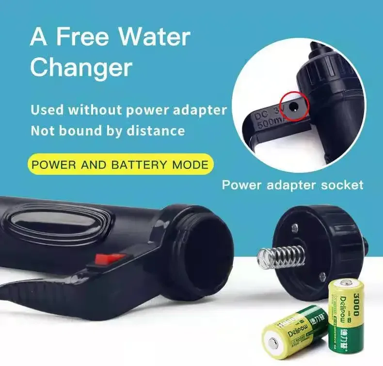3W Aquarium Elektrischer Kiesreiniger Wasserwechselpumpe Reinigungswerkzeuge Wasserwechsler Siphon für Aquarium Wasserfilterpumpe – Detail 4