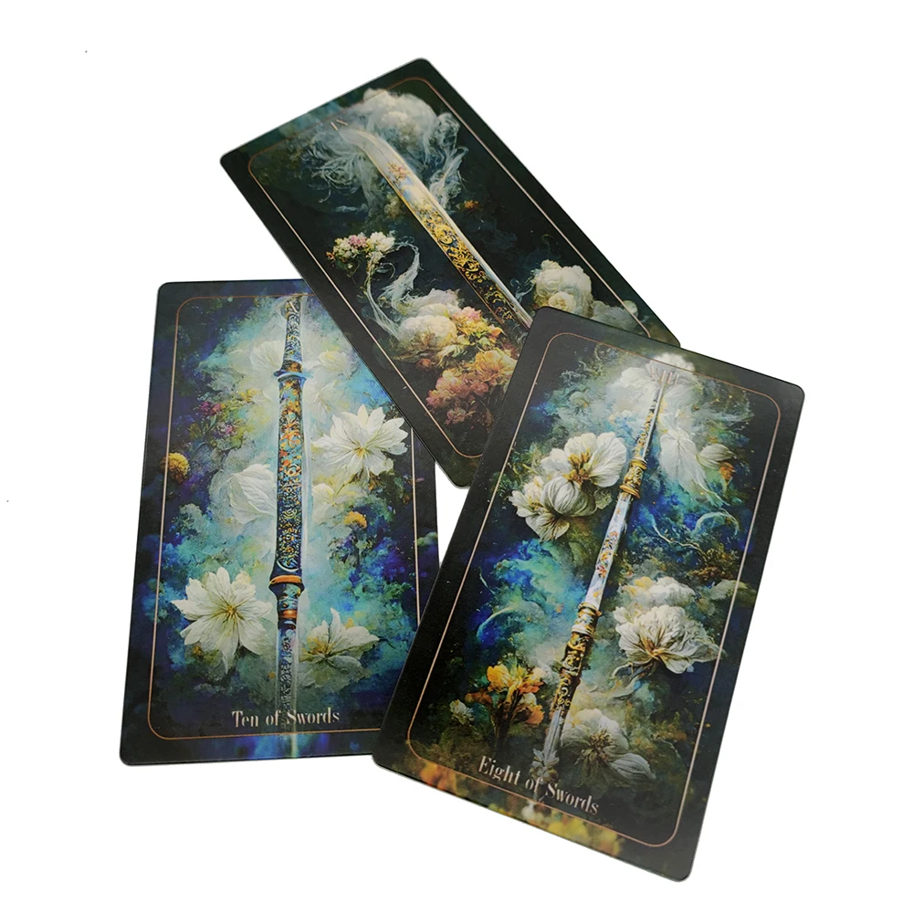 12x7CM Delusion Artificial Intelligence Tarot Deck Unique Cards with Guide Book,78 Original Cards for Beginners and Experts