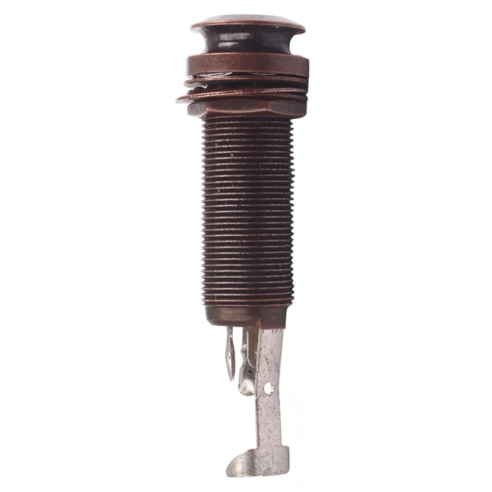

End Pin Metal Output Jack Brass Long Prong For Guitar Accessories Stereo Mono Long Guitar Output Jack Foot Plug