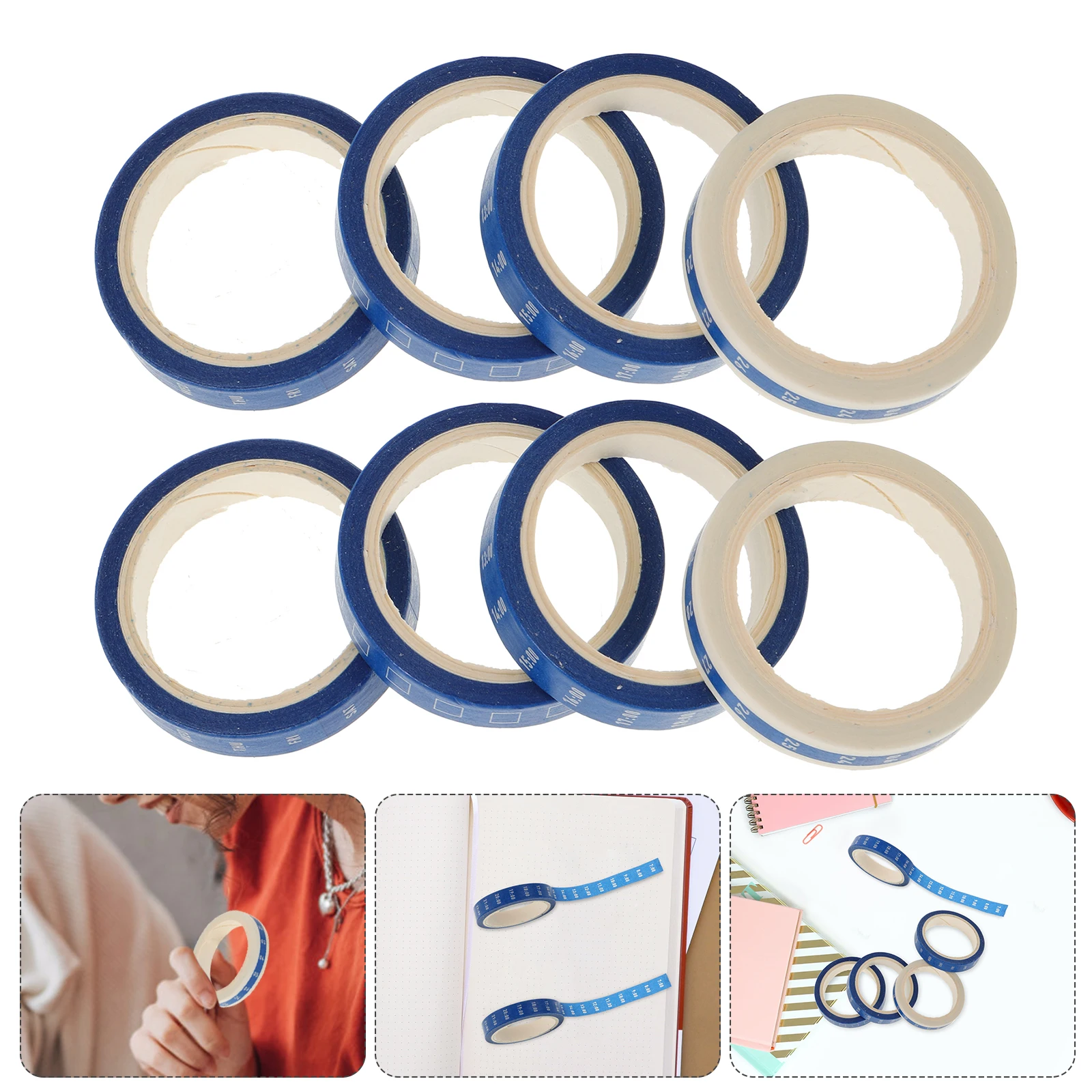 

8 Rolls Tape Tapes for DIY Scrapbooking Sticker Reusable No Scrapbooking Sticker Residue Study Work Schedule