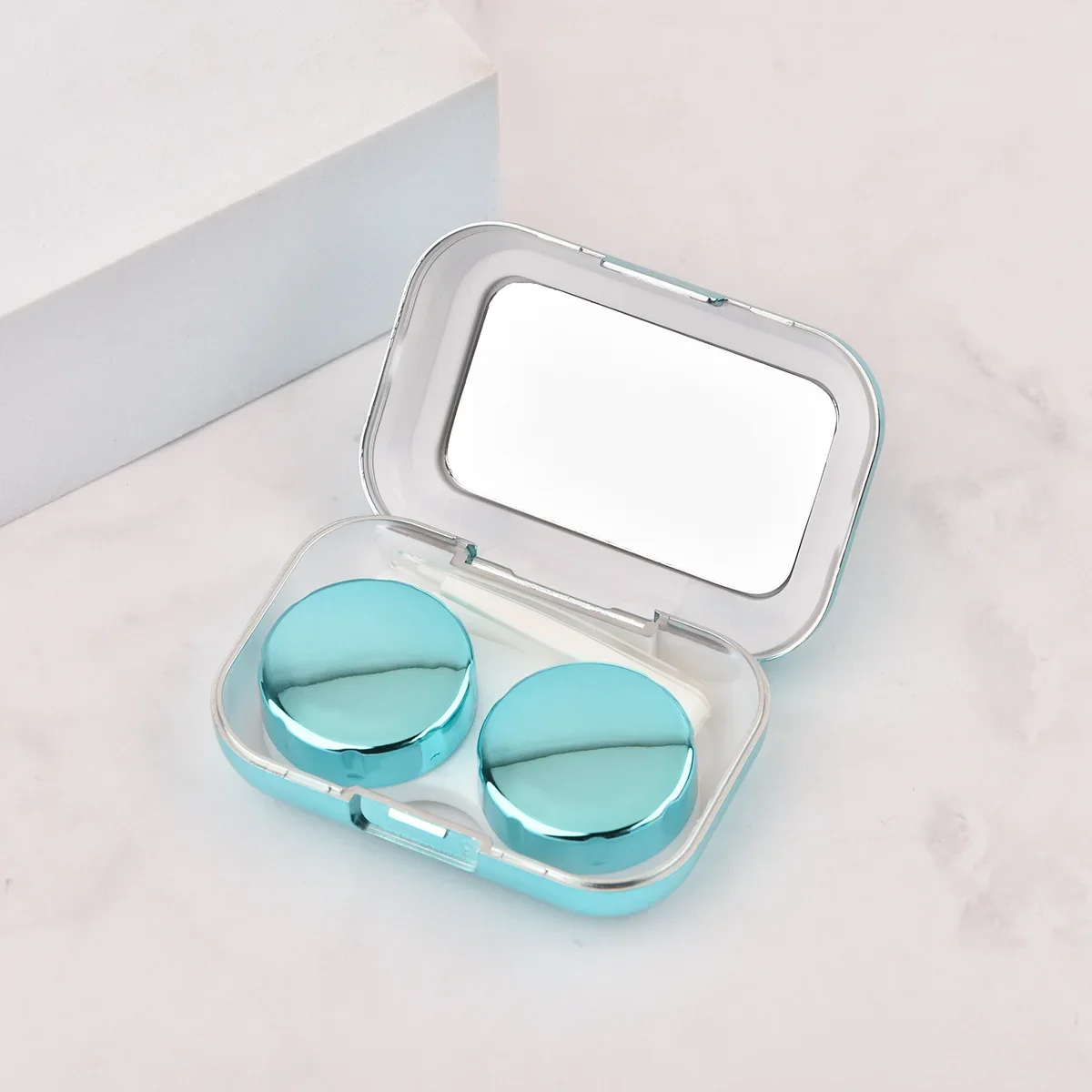 Fashion Contact Lens Case Mirror Soaking Container Business Travel Holder Kit – Detail 8
