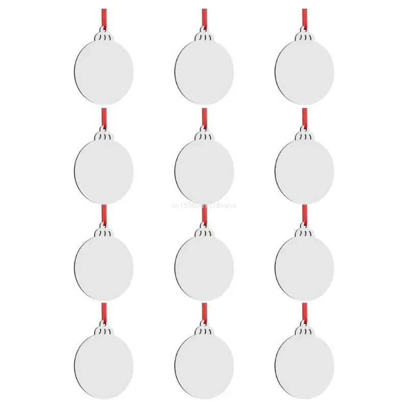 

Dropship 12Pcs Round Sublimation Blanks Hanging Ornament Customized Holiday Decoration