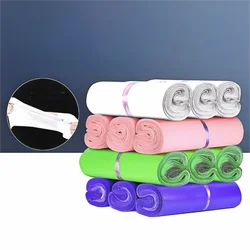 50 unids/pack bolsas de envío coloridas bolsas de correo de almacenamiento de sobres exprés de plástico PE opaco bolsa de mensajería con sello autoadhesivo