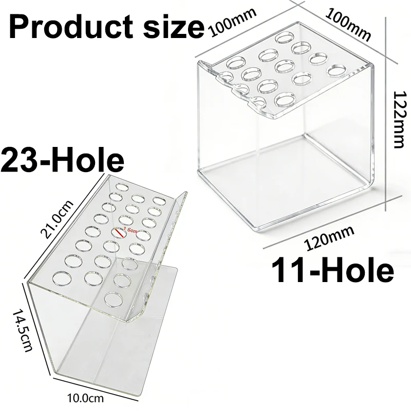 1Pcs Dental Resin Placement Rack Transparent Acrylic Storage Box Dental Material Adhesive Applicator Combination Management Box