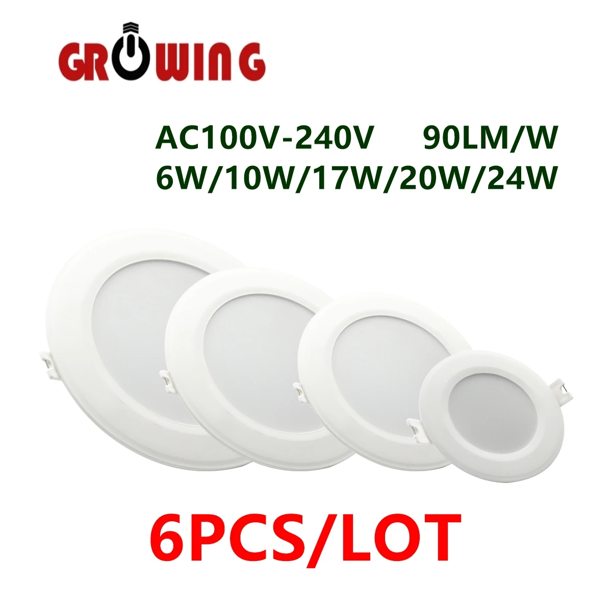 

Led Downlight Recessed Ceiling Lamp AC100V-240V 6W-24W High power high lumen is suitable for kitchen living room shopping mall