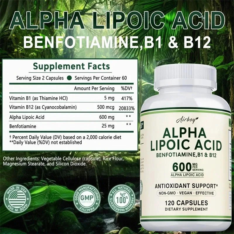 Alpha Lipoic Acid - Antioxidants Support Nervous System Health, Promote Liver Detoxification