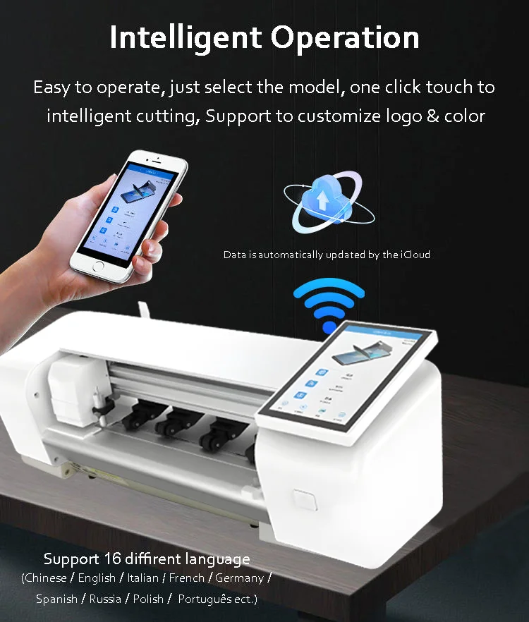 Máquina de Corte Plotter 3D para Hidrogel, Máquina para Fabricar Protectores de Teléfono Móvil, Plotter de Corte de Película de Hidrogel TPU
