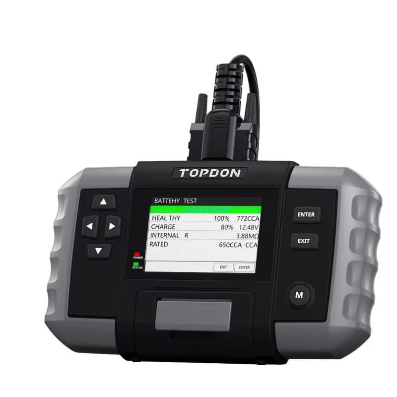

Conductivity Testing Technology 12v Automotive Battery Tester for Heavy Duty Vehicle Battery Testers with Thermal Printer