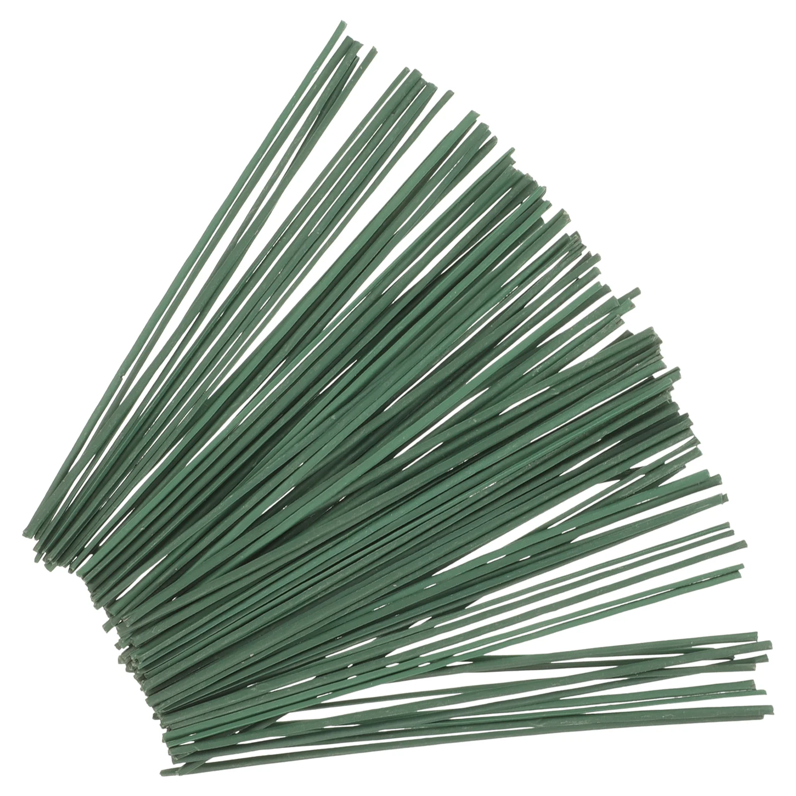 

100 Pcs Fake Floral Support Florist Stem Wire Green Flower Material Wedding Decor Metal Flowers Suite Rod Arrangement Kit