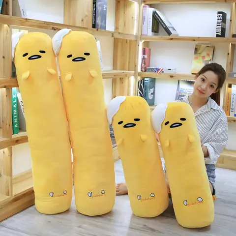 Große Größe Gudetama Lange Plüschtiere Weiche Angefüllte Anime Kawaii Plüsch Spielzeug Sofa Bett Lange Kissen Room Decor Geschenke Mädchen Kinder Waschbar