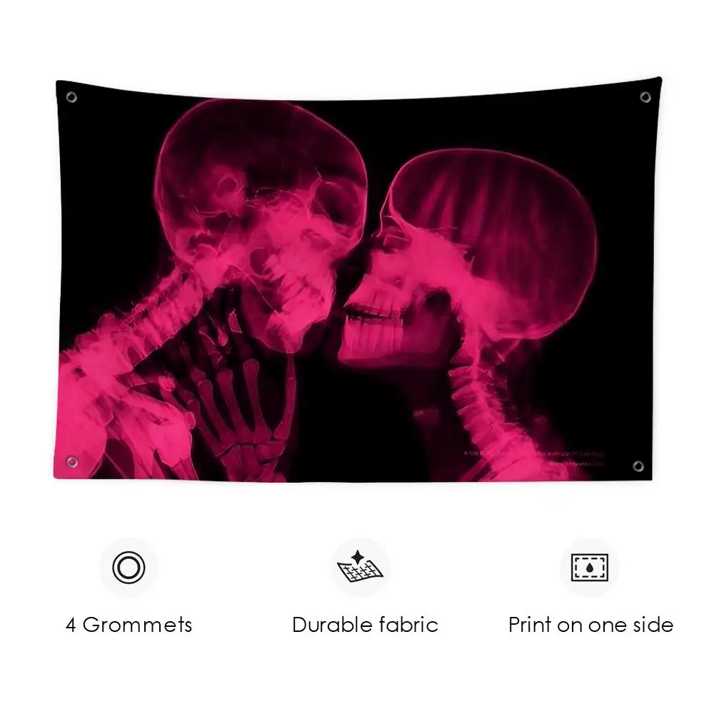 

Pink Skull os X-Ray cool Flags 3x5 Ft custom Banner for Garage Door room decor Wall Out Decoration With Metal buckle