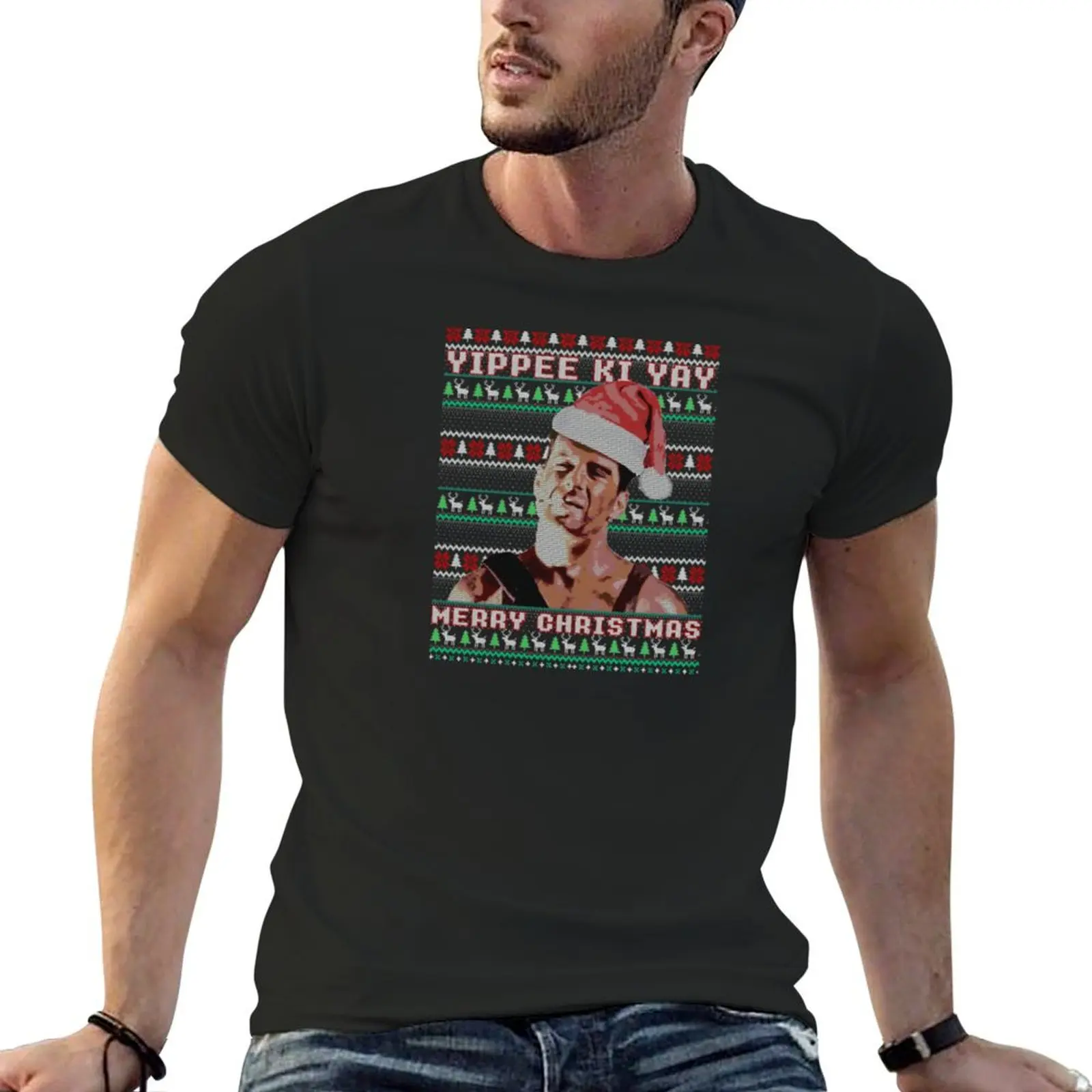 Yippe Ki Yay Funny ugly sweater christmas - Ylp T-Shirt designer shirts summer top t shirts for men pack