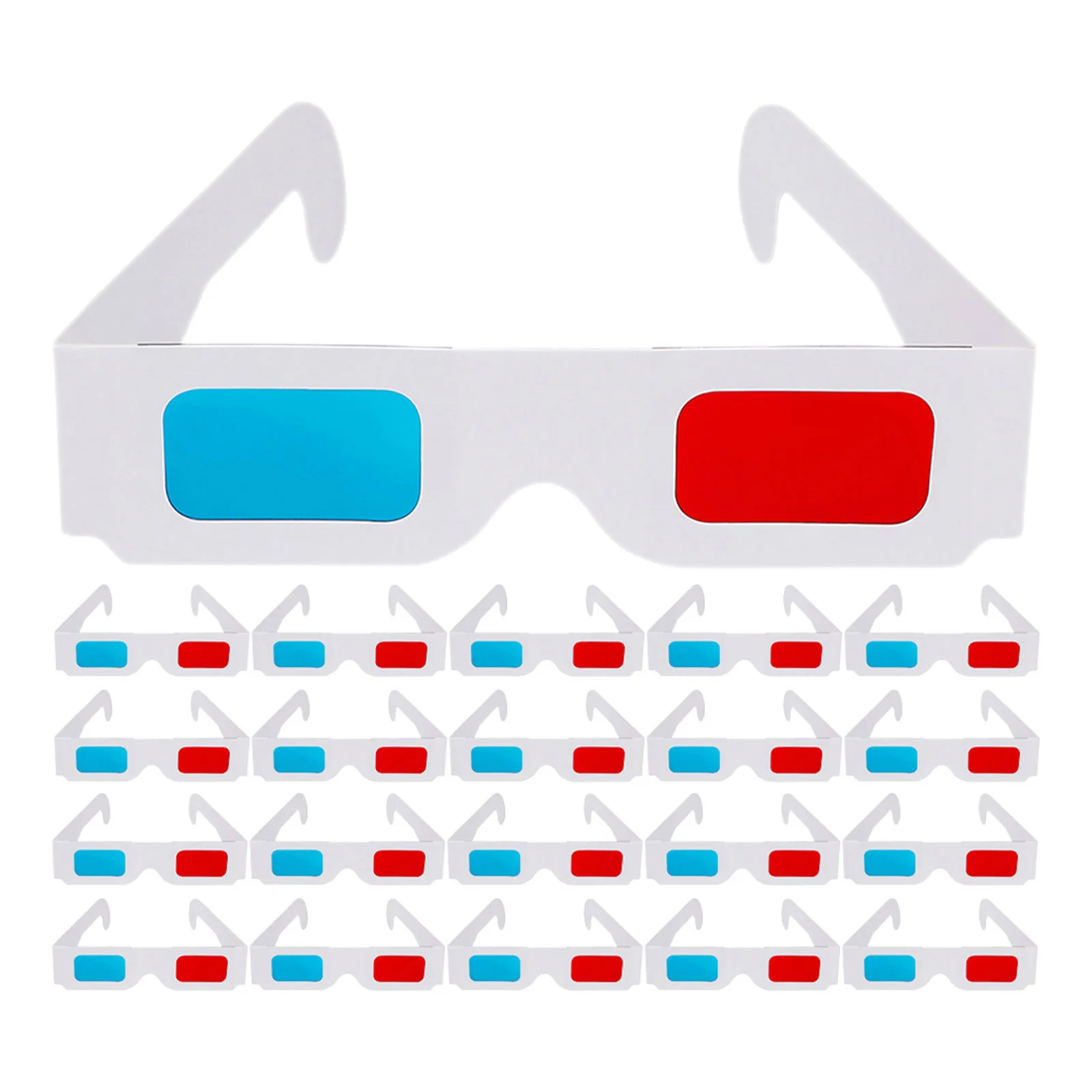 

90Pcs Red Blue 3D Cardboard Disposable for Movies Projector Party Bulk Pack Cardboard Glasses