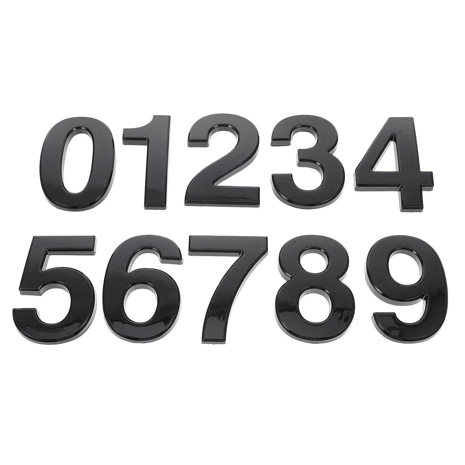 

10 Pcs Digital Door Number Stickers ABS Plastic House Address Signs Front Plate Numbers Suitable Doors Apartments Hotels Mailbox