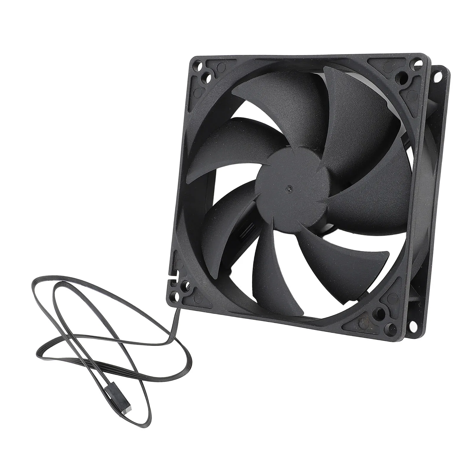 100mm PC PWM Case Fan 100mm Dual Ball Intelligente Temperatuurregeling 1800 RPM Geluidsarm 4PIN Computerkast koelventilator